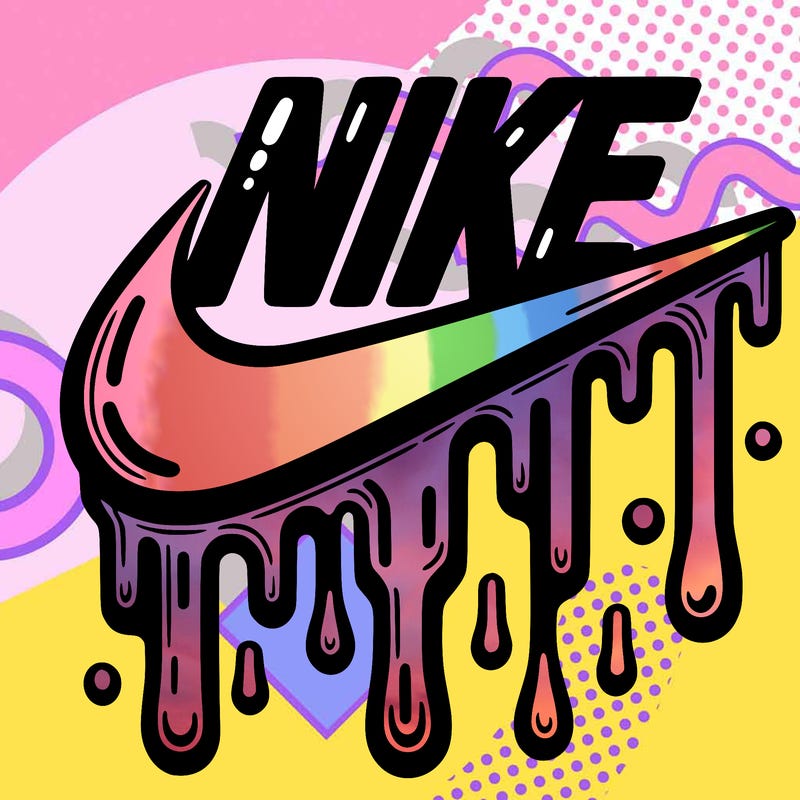 dripping nike logo