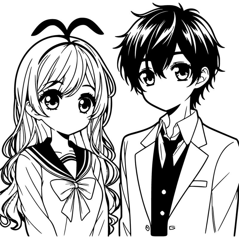 manga boy and girl