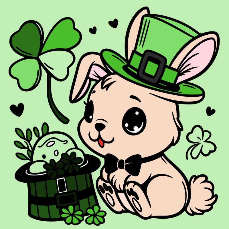 st. patrick's day, bunny.