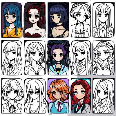 girls that look diffrent anime
