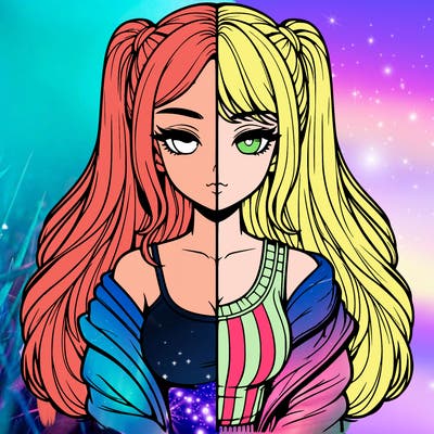 realistic girl split