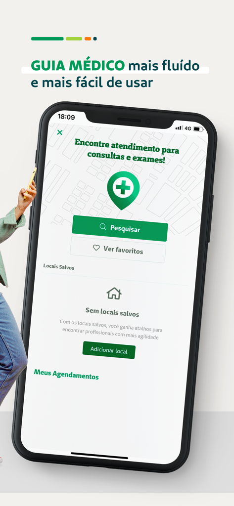Unimed CNU app interface showing the medical guide search feature for healthcare providers.