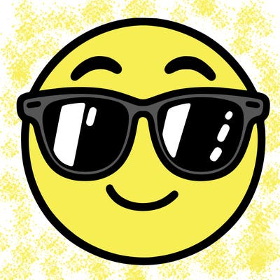 emoji with sunglasses