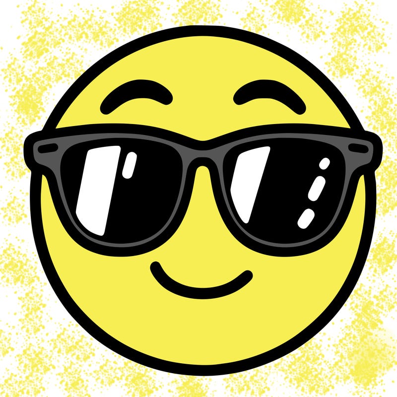 emoji with sunglasses