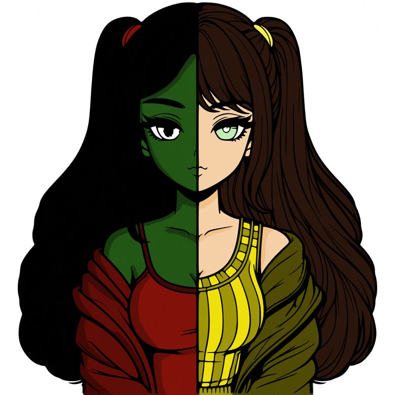 realistic girl split