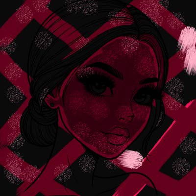 realistic girl with lashes