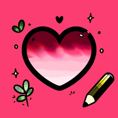 blank simple heart