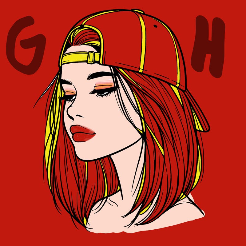 realistic  girl with a backwards hat