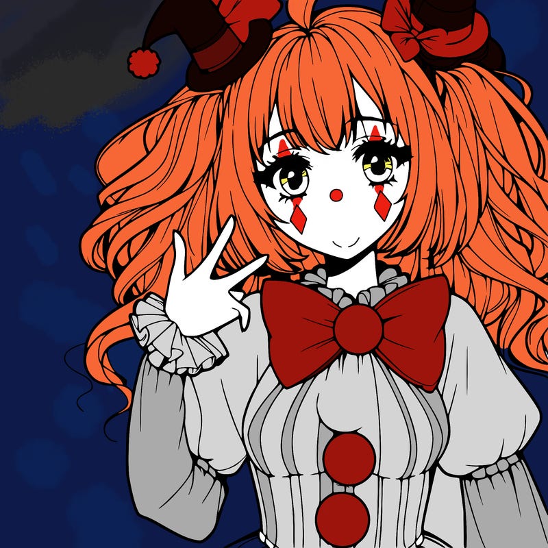 clown anime girl