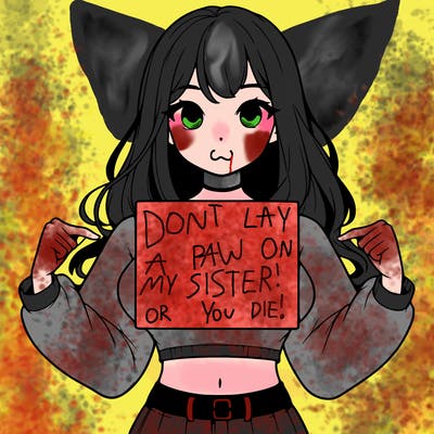 girl holding a blank sign in a long sleeve crop top