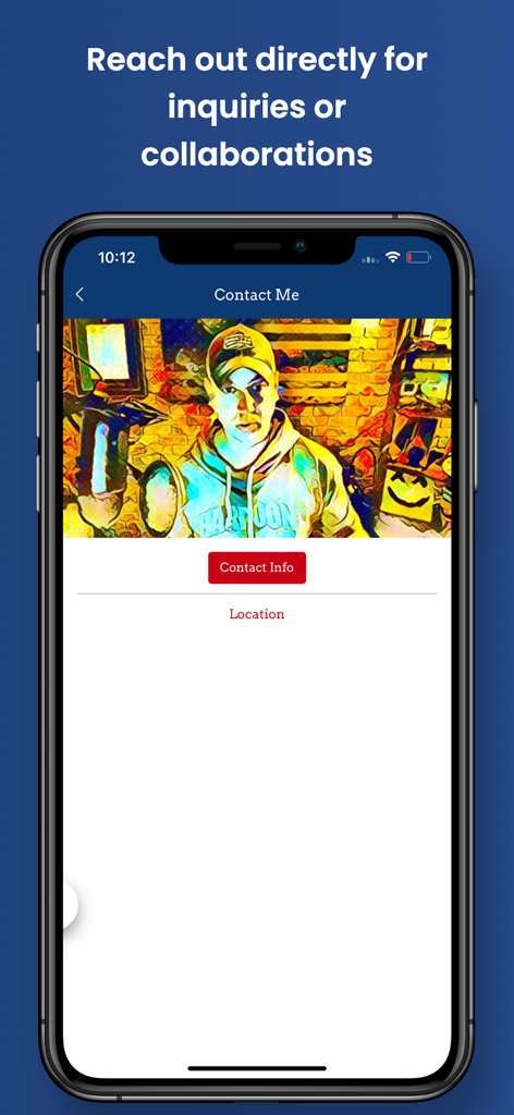 PG Patriot App - Contact screen of the PG Patriot App showing Phil Godlewskis profile and contact information