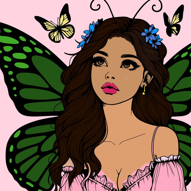 butterfly fairy realistic girl
