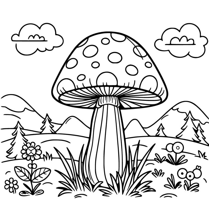 mushroom in a meadow