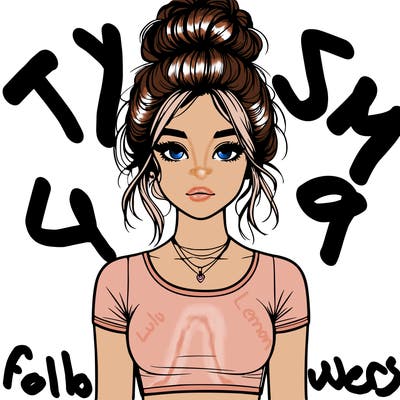 realistic girl with messy bun and croptop