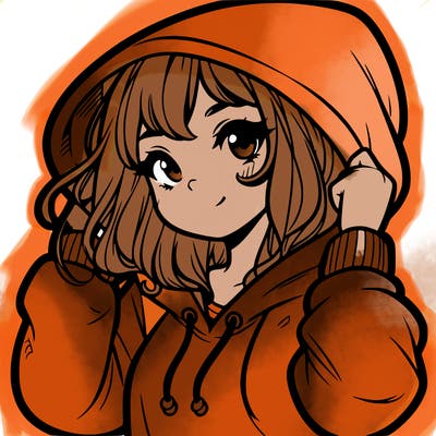 girl with hoodie