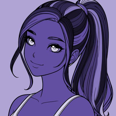 a super realistic women with a ponytail