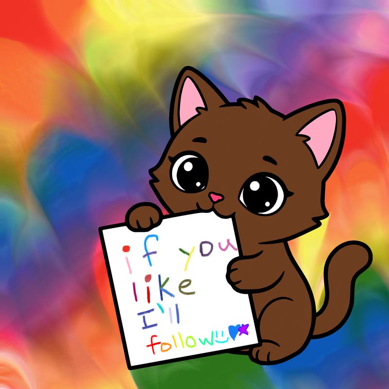 a small cat with a blank sheet of paper in its hand. the cat is sooooooo cute!