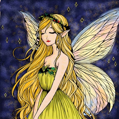 ethereal realistic fairy girl