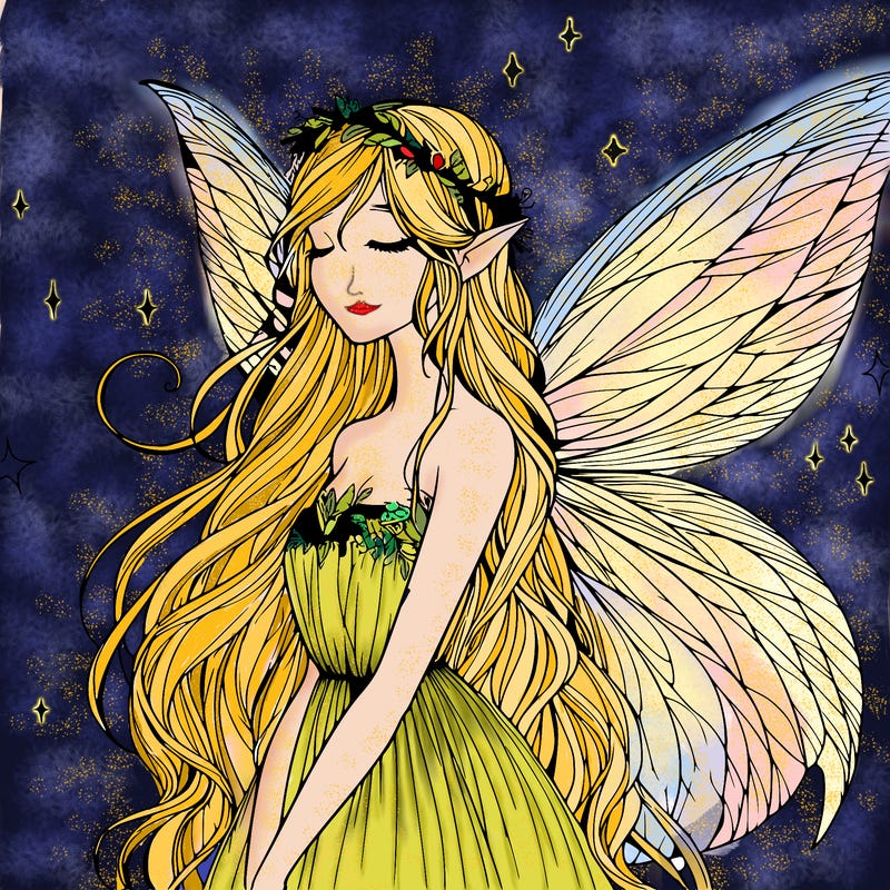 ethereal realistic fairy girl