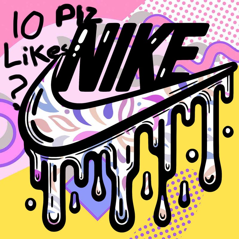 dripping nike logo