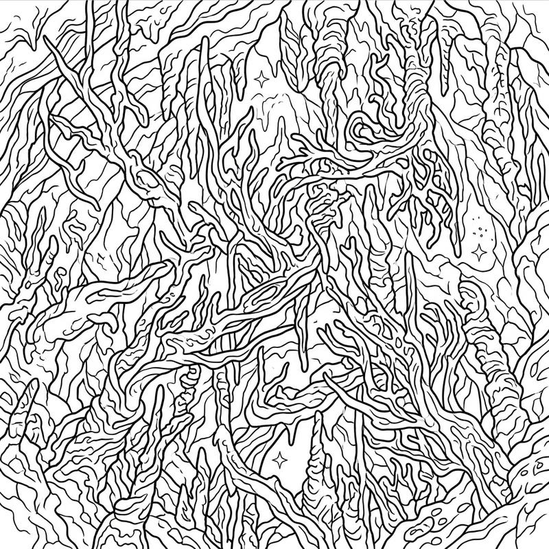 Unearth the beauty of the underground with this captivating helictite coloring page, perfect for teens seeking a detailed and imaginative artistic challenge. Discover intricate cave formations that twist and turn, inviting you to bring them to life with your unique color palette.