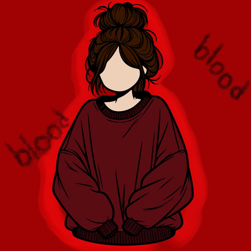 girl with a baggy sweatshirt and messy bun