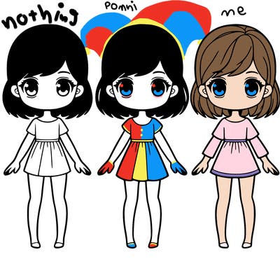 edensworld7 dark brown, short hair human legs, and human arms girl