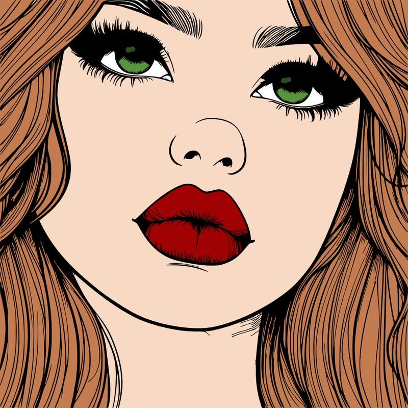 really realistic girl with lips
