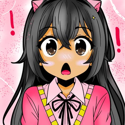 surprised anime girl