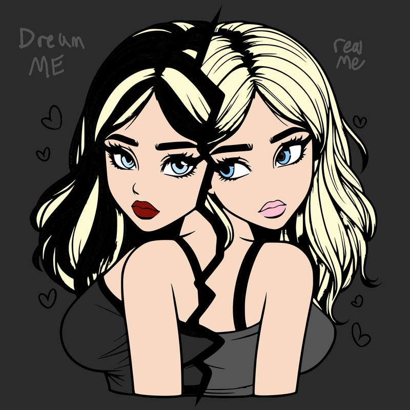 realistic girl split