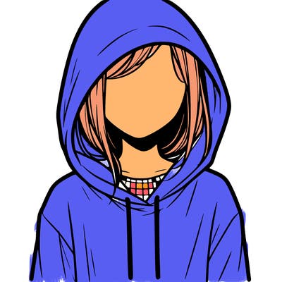 faceless girl in hoodie