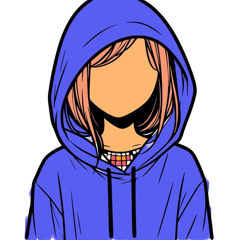 faceless girl in hoodie