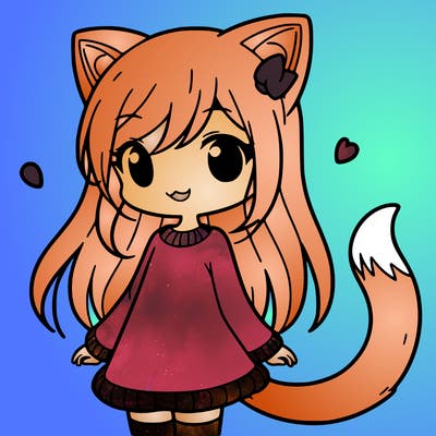 girl with cat ears and tail