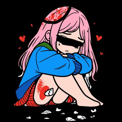 a girl after a breakup