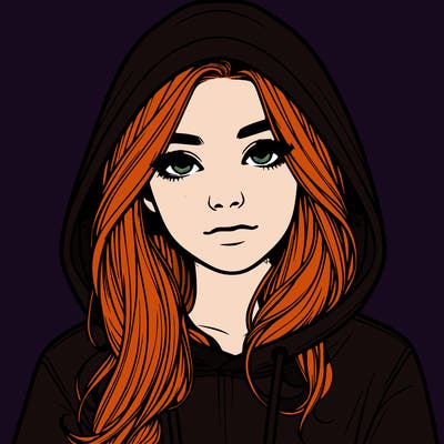 realistic girl with a hoodie