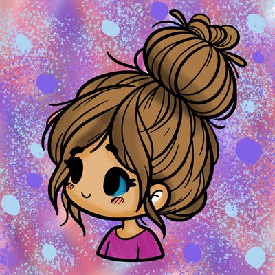girl with messy bun