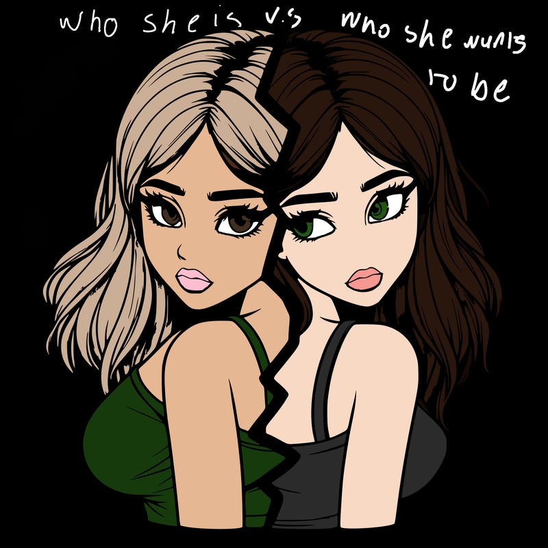 realistic girl split