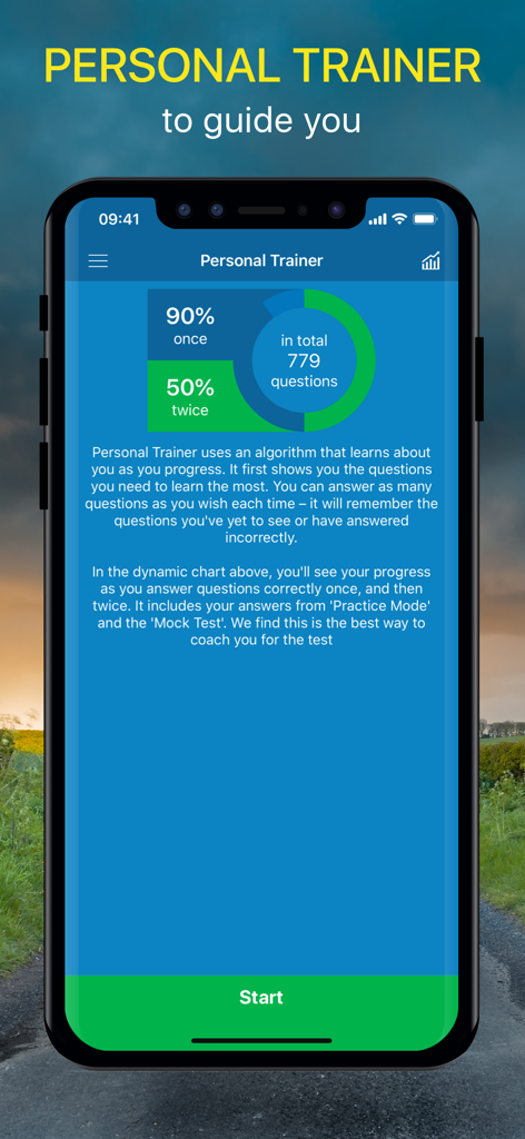ADI Theory Test 2026 UK Kit - Personal Trainer screen in ADI Theory Test app showing study progress