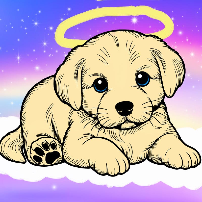 a cute realistic puppy