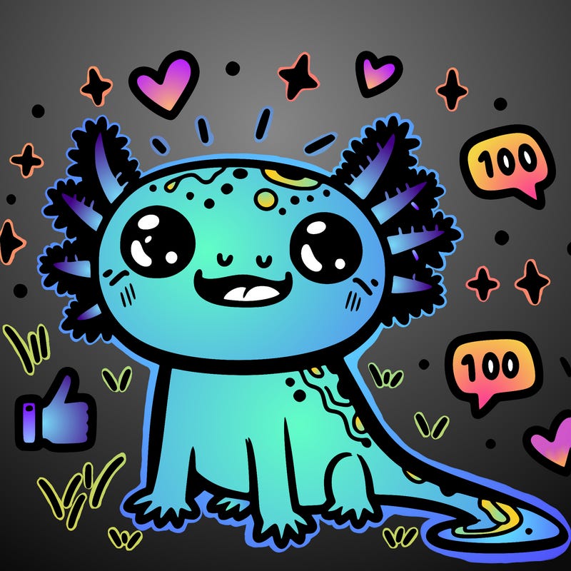 axolotl 100 likes