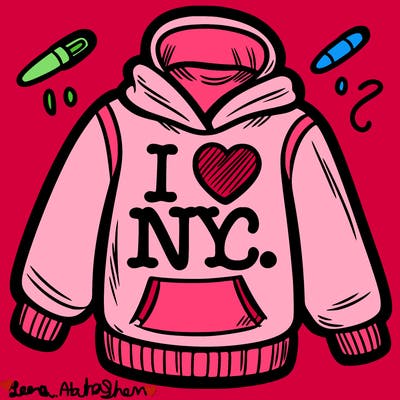 hoodie that says i luv nyc