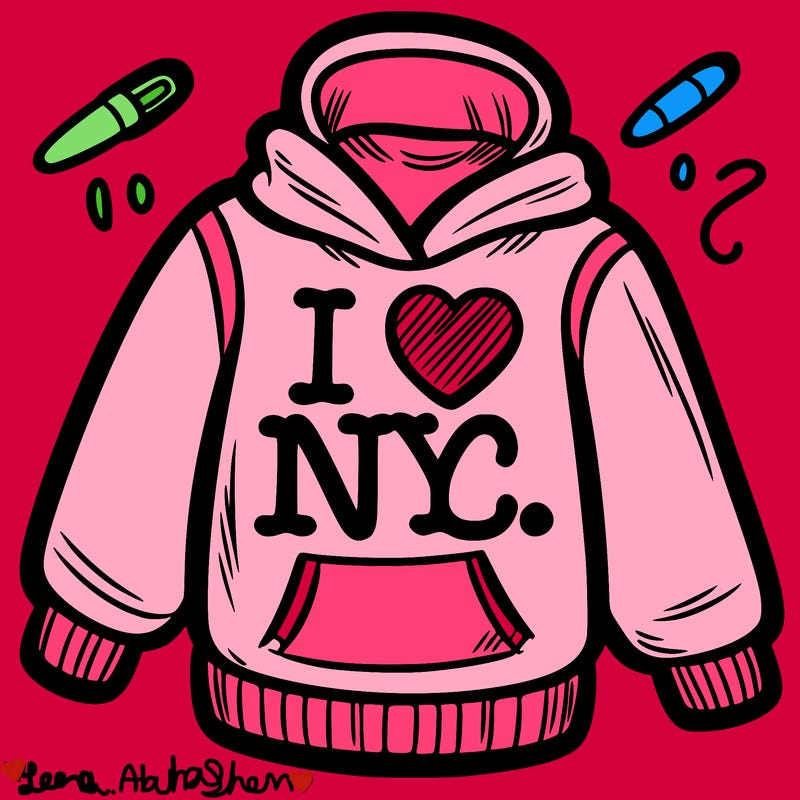 hoodie that says i luv nyc