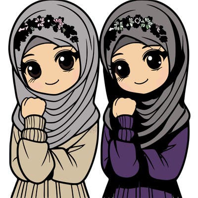 girl with hijab and shayla