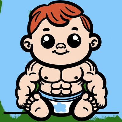 strong buff baby