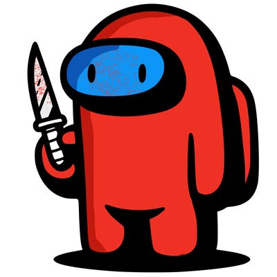 among us impostor with a knife