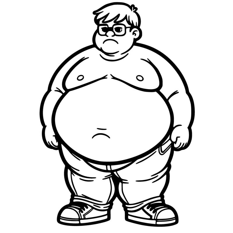 fat oversized man