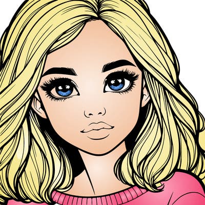 realistic girl whith cute eyes