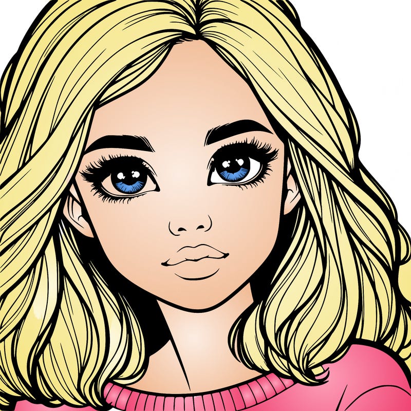 realistic girl whith cute eyes