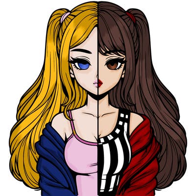 realistic girl split