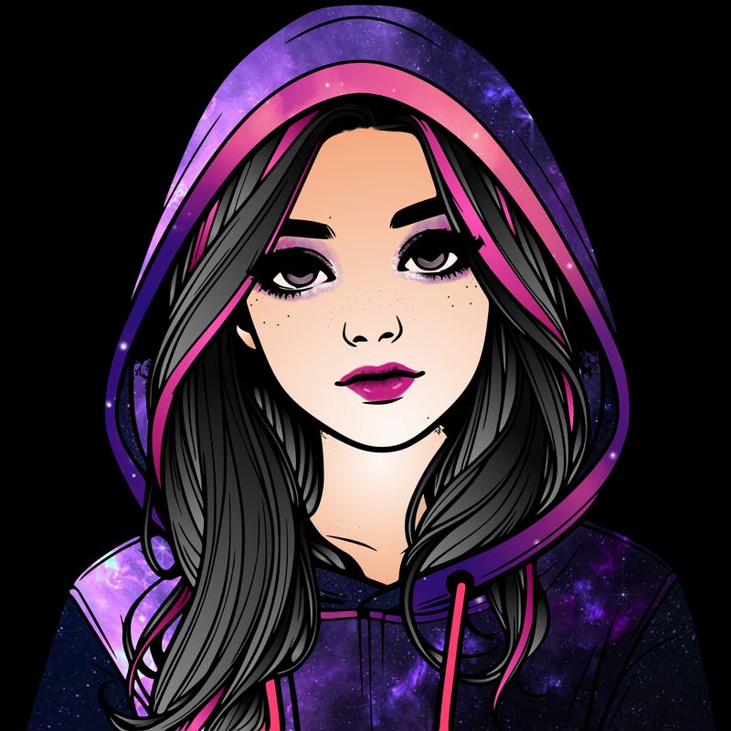 realistic girl with a hoodie
